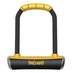 OnGuard Brute STD-8001 Keyed Shackle Bike Lock, High Security & Reliable, Bicycle Lock With Co-Moulded Crossbar, Locks Shackle On Four Sides, Hardened Steel Cycle Lock, D Lock, Bike Accessories