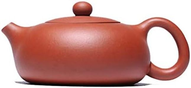 Teapot 6.7Oz Chinese Zisha Clay Xishi Pot Kungfu Kettle Ball Hole Filter Loose Tea (Red)