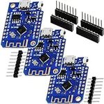 AZDelivery D1 Mini V3 NodeMCU ESP-8266 WiFi IoT Micro USB WLAN Development Board CH340 ESP8266EX Compatible with Micropython Wemos & Arduino Including E-Book! (Pack of 3)