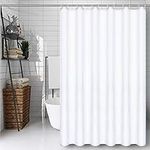 CXTAI White Shower Curtain, Mould Proof and Mildew Resistant Washable Polyester Bathroom Curtains w/12pcs Hooks (71x71inch,180x180cm)