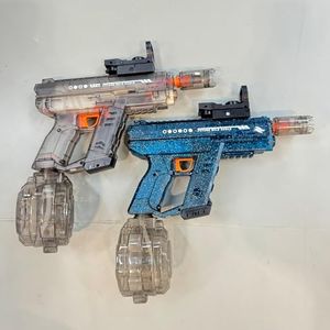 NITIGO Electric Water Gun for Kids Adults, 2 Pack Powerful Automatic Squirt Gun Blaster with Flash Light, 800ML Large Capacity, 33FT Long Range, Summer Toys Gifts for Outdoor Pool Beach Backyard Party