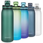 Opard Sports Water Bottle 900ml Leak Proof Flip Top BPA Free Tritan Plastic Drinking Bottle for Gym, School, Outdoor