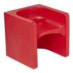 ECR4KIDS Tri-Me 3-in-1 Cube Chair, Kids Furniture, Red