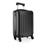 Kono Carry on Suitcases 19 Inch Cabin Luggage Hard Shell Hand with 4 Spinner Wheels Lightweight Small Travel Trolley Case (19", Black)