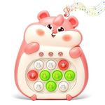 Toplive Pop It Electronic Game, Quick Push Bubble Game Sensory Toy, Fast Push Bubble Game Animal Version with Multiple Game Modes Fidget Toys for Adults Kids (Pink Squirrel)