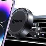 IPOW Magnetic Phone Holder for Car, [Upgrade Alligator Clip] Strongest Magnet Power Cell Phone Mount for Car Vent Compatible with iPhone 14 13 12 Pro Max MagSafe Case Samsung Galaxy Any Smartphones