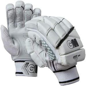 Gunn & Moore GM Cricket Batting Gloves, 808, Black, Adult Right Handed, 1 Pair, 5S462313