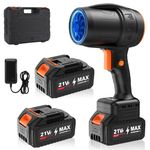 Handheld Electric Cordless Leaf Blower – 500,000RPM Mini Turbo Jet Blower with 2×4.0Ah Batteries & Charger, Lightweight for Patio, Lawn, Garage Cleaning