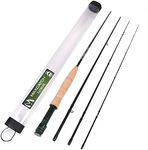 M MAXIMUMCATCH Maxcatch Extreme Graphite Fly Fishing Rod 4-Piece 9 Feet with IM7 Carbon Blank, Hard Chromed Guides, A Cork Grip（Size:3/4/5/6/8wt） (Extreme Rod, 8ft4 3weight)