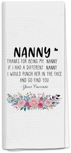 QGFM Funny Nanny Gifts Kitchen Towels 16x24 - Nanny, Nanny Grandma Gifts from Grandchildren, Nanny Gifts for Grandma, Gifts for Nanny Dish Towels for Kitchen, Grandma Kitchen Towels