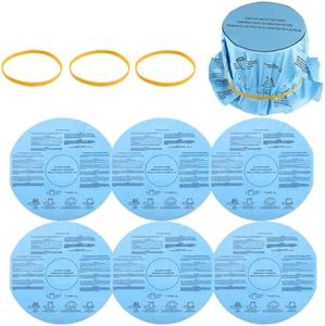 JAMHER Reusable Wet Dry Vac Filter VF2002 90107 Dry Disc Vacuum Filters for Most 5 Gallon and Larger Shop Vac Branded Wet/Dry Vacuum Cleaners(pack of 6pcs Disc Filters 3pcs Retaining Bands)