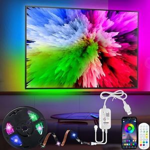 ETRLNXY RGBIC Ruban LED 5m Dreamcolor Rétroéclairage LED TV for 65 à 85 pouces TV, Applications and Télécommande, Musique Synchroniser, USB LED Intégration IC Éclairage for TV Décoration