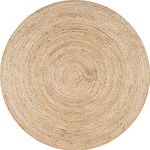 Ripaz Hand Braided Natural Jute Rug Handmade Round Area Rug for Home Decor (150 x 150 cm)