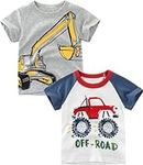 ALEXZV Toddler Boy' Shirts 2 Packs 