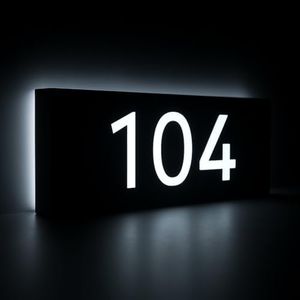 Custom Solar Backlit House Address Sign for Outside, Light Up House Number Plague, House Number Sign for Exterior, Yard Sign, Lighted House Numbers for Exterior Design