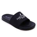 Nautica Men's Athletic Slide Comfort Sandal-Porter-Black/White-11