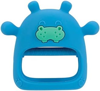 Nuby Silicone Wrist Teething Mitten - Baby Teether Ring - 3+ Months - Hippo