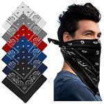 Cowboy Bandanas - Novelty Cotton Bandanas Paisley Bandanas Printed Headwrap Scarf Multi-Purpose Double-Sided For Men Womens