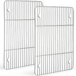 Cooling Racks Set of 2, Joyfair Stainless Steel Large Wire Rack for Roasting, Grilling, Cooking and Drying for Cake/Pizza/Meat, Toaster Oven& Dishwasher Safe, 38.5 * 28.5CM- Fit Half Sheet Tray