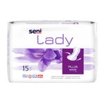 Seni Lady Plus Bladder Control Pads for Women | Light Incontinence | Breathable | Extra Dry System | latex free | High Absorbent | Odour Stop | Dermatologically Tested | Side Leakage Protection | Length 420 mm | Pack of 1 | 15Pcs