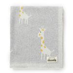 mimixiong Soft 100% Pure Organic Cotton Knitted Newborn Baby Blanket, Swaddle Blanket, Giraffe Grey (80 x 100cm)