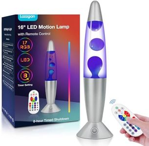 Lazzgan 17 Color Changing Liquid Motion Lamp with Remote: 16 inches Decor LED Night Lights, Christmas Gifts Table Lamp for Adults and Kids Bedroom,Home Decoration Mood Lighting, Blue Wax
