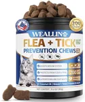 Flea and Tick Prevention for Cats, 200 Soft Chews for Fleas Treatment for Cats, Natural Cat Oral Flea Chewables Support Supplement, Flea and Tick Chews for All Breeds & Sizes