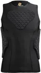 HAIYUE Youth Baseball Chest Rib Protector Softball Padded Compression Shirt Catcher Heart Sternum Guard for Football Boy