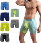 YuKaiChen Men's Pouch Underwear Performance No Ride Up Boxer Briefs, 6-pack(n1118), Medium