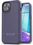 ENCASED Protective Case for iPhone 15 Plus (2023) Shockproof Heavy-Duty Hybrid Phone Cover [Military Grade] - Purple