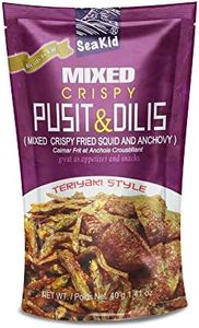Seakid Crispy Pusit & Dilis Teriyaki Style - Fried Squid & Anchovies Nutricious Snack 1.41oz (40g), 6 Packs
