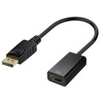 KraijjaRetail Display Port to HDMI Adapter, 1080p DP to HDMI Cable Male to Female Port Support Video & Audio Compatible with Computer, PC, Monitor, Projector, HDTV (Not Bidirectional)