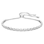 Swarovski Subtle Trilogy bracelet, White, Rhodium plated