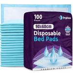 100 x DryEase Disposable Incontinence Bed Pads 60 x 90cm | Highly-Absorbent Incontinence Bed Sheets | Waterproof Incontinence Sheets for Sofa, Mattress, Chair & for Babies, Children, Adults, & Elderly