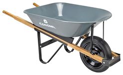 Corona 5 Cubic Foot Wheelbarrow in A Box Heavy Duty Garden Cart with 15 Inch Flat Free Tire for Outdoor Gardening, Yards, Planting