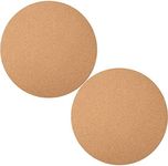 Boao 2 Packs Cork Coaster Round Cork Mat Trivet for Plant 12 Inch Soft Corkboard Mat Absorbent Planter Saucers for Kitchen Hot Pads, Pots, Pans, and Kettles and DIY Crafts Supplies