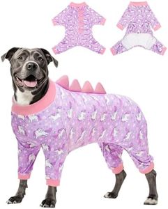 CuteBone Dinosaur Costume Dog Pajamas, Stretchy Spandex Crystal Velvet Sleepwear Coat for Small Dogs, Soft & Warm Pet Outfit Clothes for Cold Weather, Cozy Pullover Design COSP11-4XL