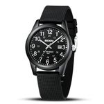 Mens Watches Analog Quartz Watch 30M Mens Waterproof Watch Fashion Business Casual Mens Designer Watch with Date Wrist Watches for Men (All-Black)