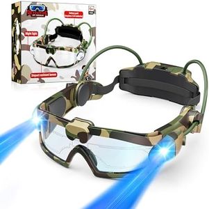 sportsvoutdoors Kids Night Vision Goggles - Adjustable Spy Gear Kids Goggles Toy with LED Light Beams, Cool Glasses for 6-12 Boys Girls Role Play in The Dark