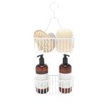 simplywire – 2 Tier Hanging Shower Caddy – Rust Resistant – White