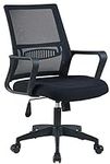 Requena Office Chair with Armrest, Ergonomic Desk Chair Swivel Mesh Chair MC001 Black