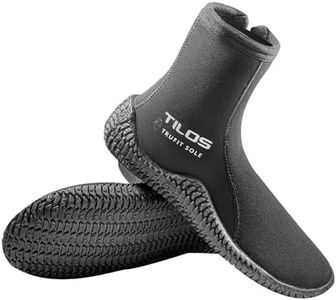 Tilos TruFit Dive Boots - Ergonomic Scuba Booties, 3mm Tall Titanium Boot, Mens 4 / Womens 5