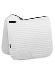 LeMieux Dressage Suede Square Saddle Pad - Saddle Pads for Horses - Equestrian Riding Equipment and Accessories (White - Large)