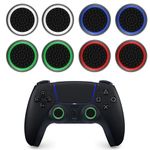 8PCS Thumb Grips Compatible with PS5 & PS4 Controller Controller Grip, PS4 Thumb Grips, Silicone Cover Joystick Protection Attachments Game Controllers,Convex and Concave-Raised Dots & Studded Design