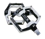 Black White 528 shanmashi Mountain Bike MTB Pedals Aluminium Bicycle BMX Flat Pedal with Removable Non-Slip Studs 9/16