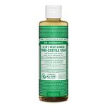 Dr Bronner Almond Pure-Castile Liquid Soap, Made with Organic Oils and Certified Fairtrade Ingredients, Used for Face, Body, Hair, Laundry, Pets and Dishes, Vegan Friendly, 237ml Bottle