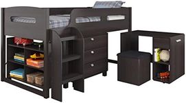 CorLiving BMG-270-B Madison 5pc All-in-One Single/Twin Loft Bed in Rich Espresso