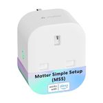 Meross Matter Smart Plug with Energy Monitoring, Mini WiFi Plug with Matter Simple Setup(MSS) Feature, Works with Apple HomeKit, Alexa, Google Home, SmartThings, Remote Voice Control, 13A