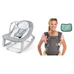 Ingenuity Keep Cozy 3-in-1 Grow with Me Vibrating Baby Bouncer Seat & Infant to Toddler Rocker - Weaver, Newborn and up & Infantino Flip Advanced 4-in-1 Carrier