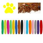 15pcs Puppy ID Collars Whelping Adjustable Soft Kitten and Identification Double-Sided Bands Collars for Newborn Pets 15 Colours